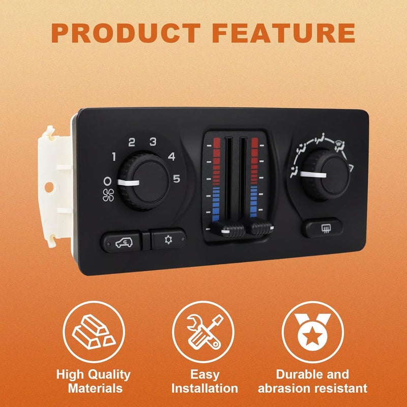 SHUNTALL 599-210XD Front A/C Heater Climate Control Module Compatible with 2002-2009 Chevy Silverado Suburban Tahoe Avalanche GMC Sierra Yukon Escalade Envoy Bravada Buick Rainier Saab 9-7X - Image 5